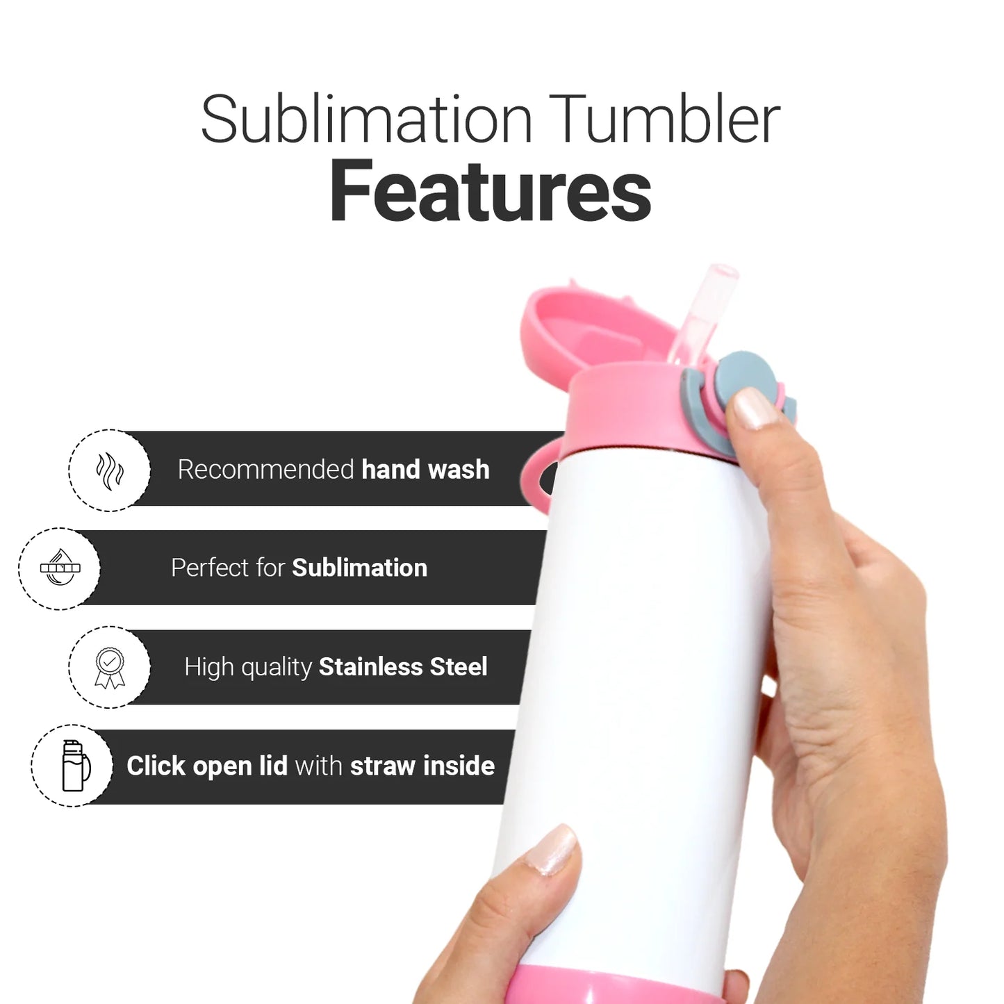 12oz Stainless Steel Kids Water Bottle