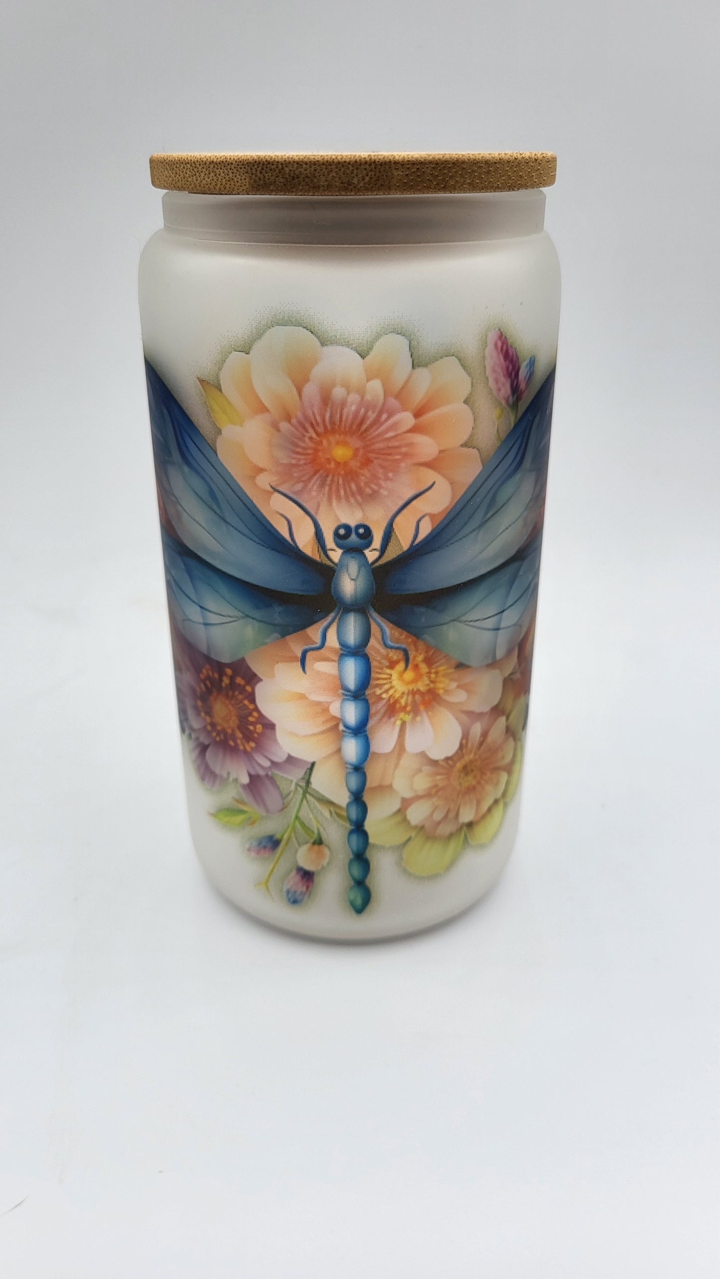 Dragonfly 16oz Can Glass